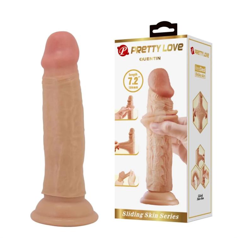 Imagen15 Pretty Love Quentin consolador realista piel movil con ventosa (PL-SS-01) - Imagen 1