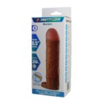 Pretty Love – Funda Extensora de 1 pulgada Moreno con Anillo Testicular (PL-FA-01-M)